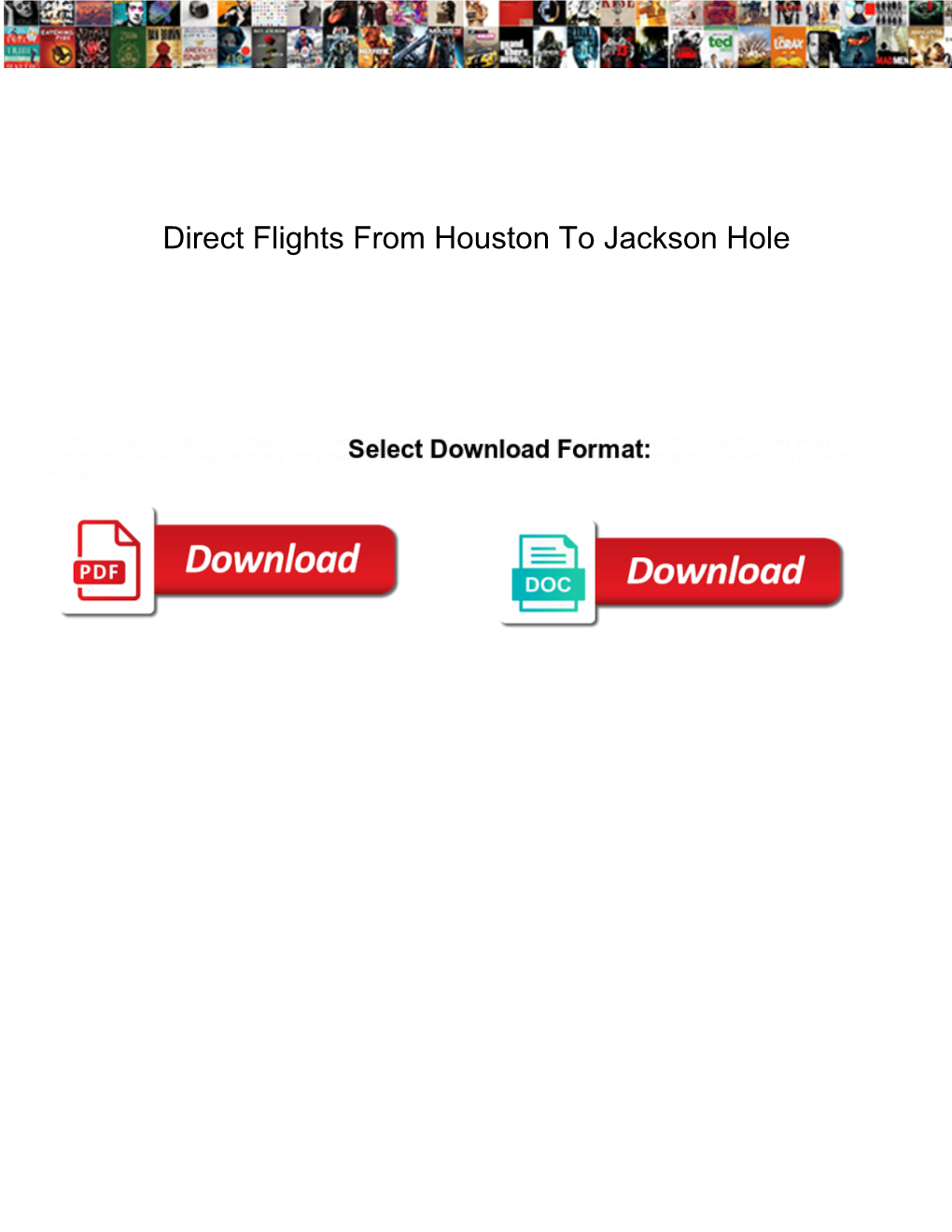 Direct Flights from Houston to Jackson Hole