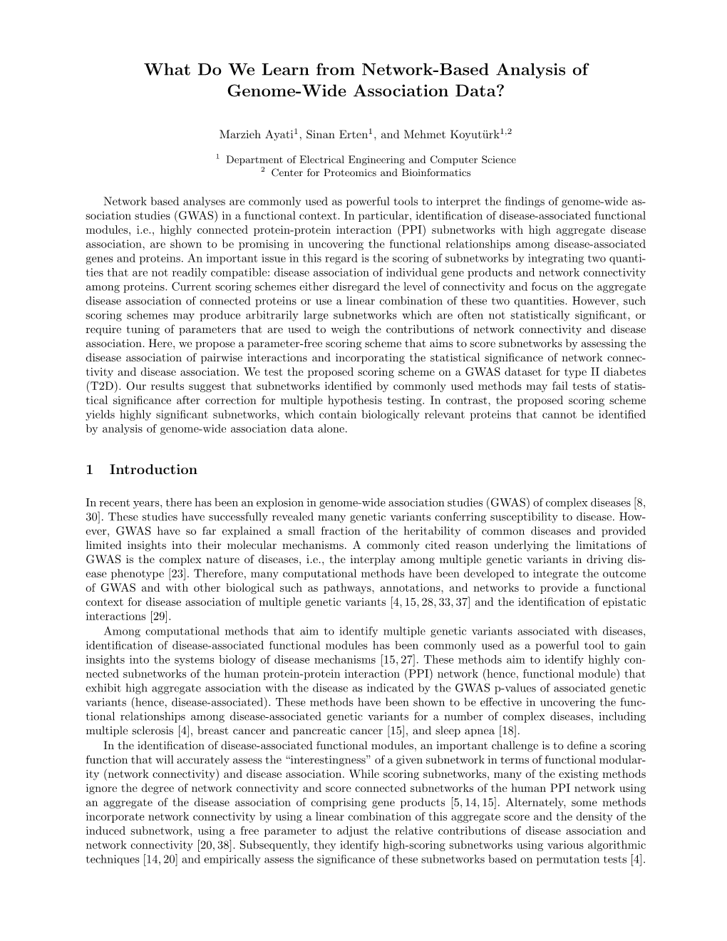 What Do We Learn from Network-Based Analysis of Genome-Wide Association Data?