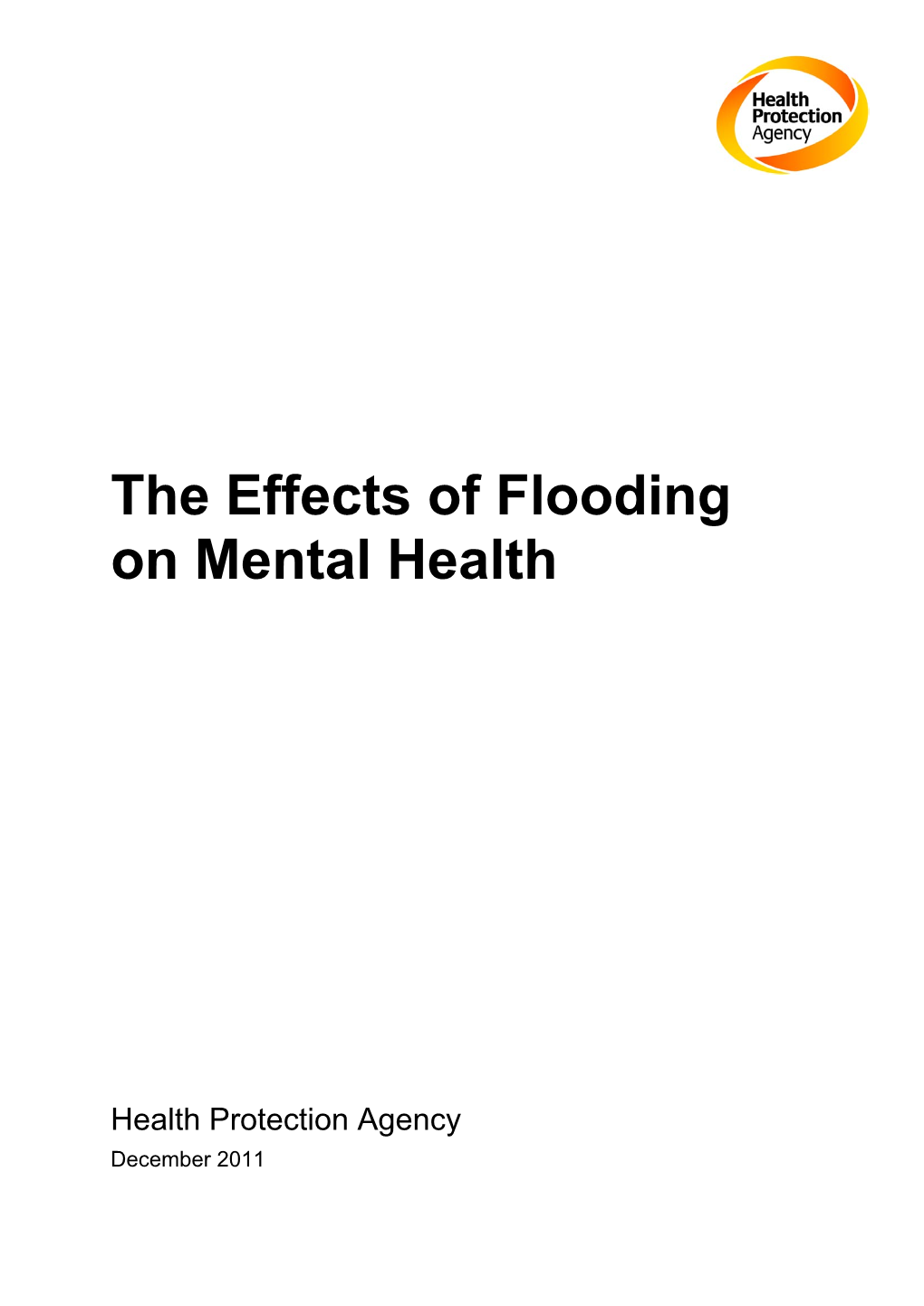 Effects of Flooding on Mental Health