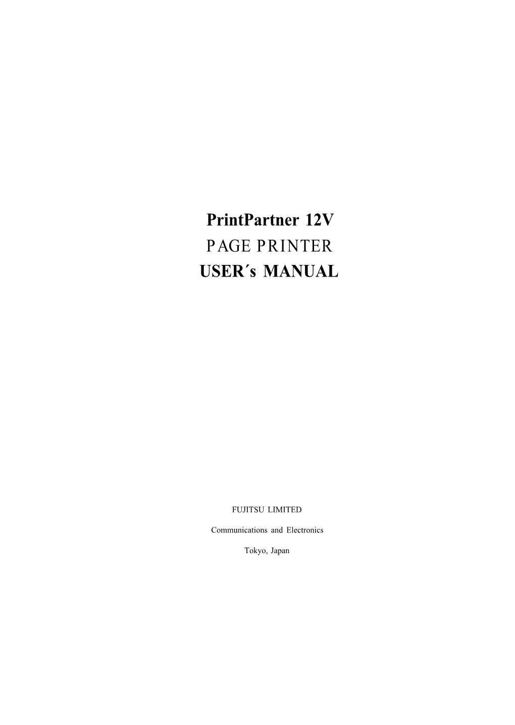 Fujitsu Usersmanual