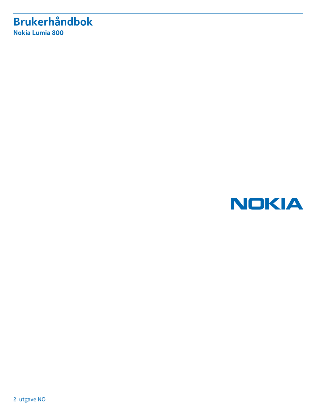 Brukerhåndbok Nokia Lumia 800