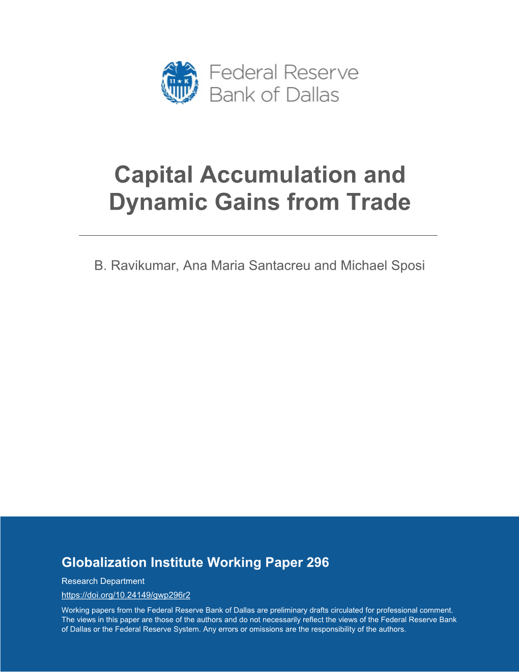 Capital Accumulation and Dynamic Gains from Trade