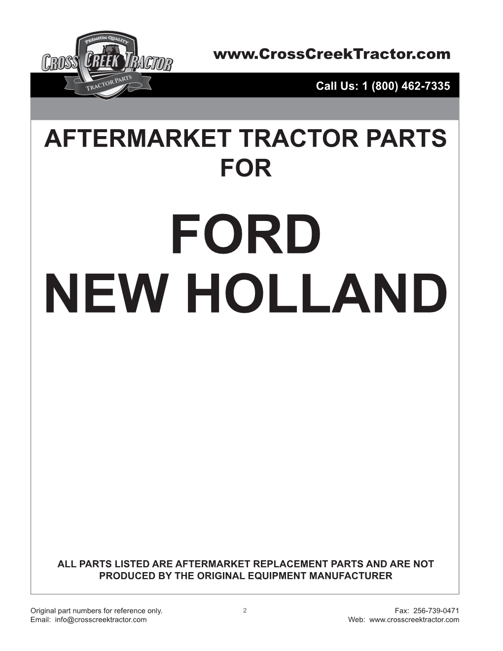 Aftermarket Ford Tractor Parts Catalog