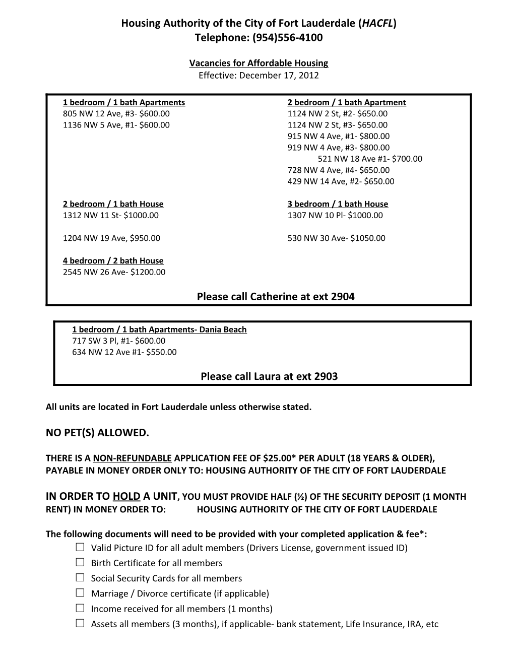 Housing Authority of the City of Fort Lauderdale (HACFL)