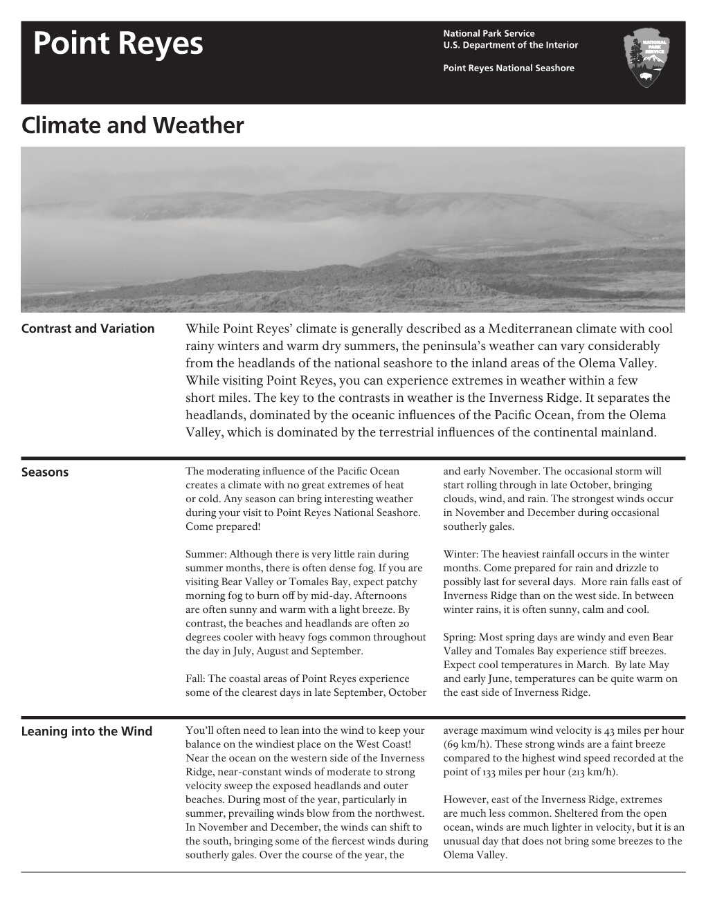 Site Bulletin: Climate and Weather