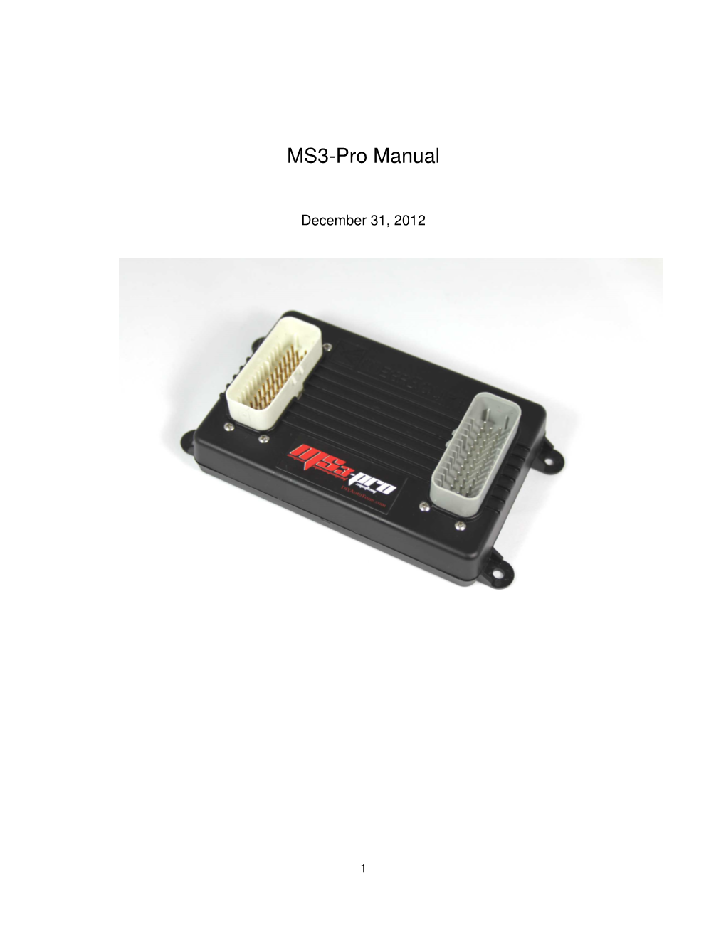 MS3-Pro Manual