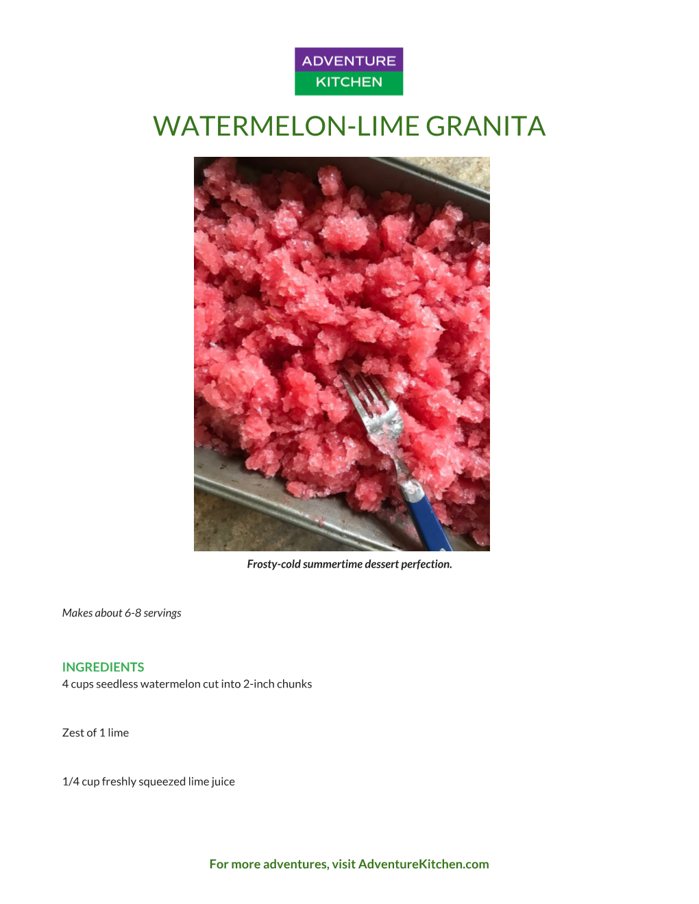 Watermelon-Lime Granita