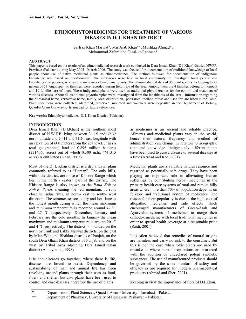 Ethnophytomedicines for Treatment of Various Dieases in D