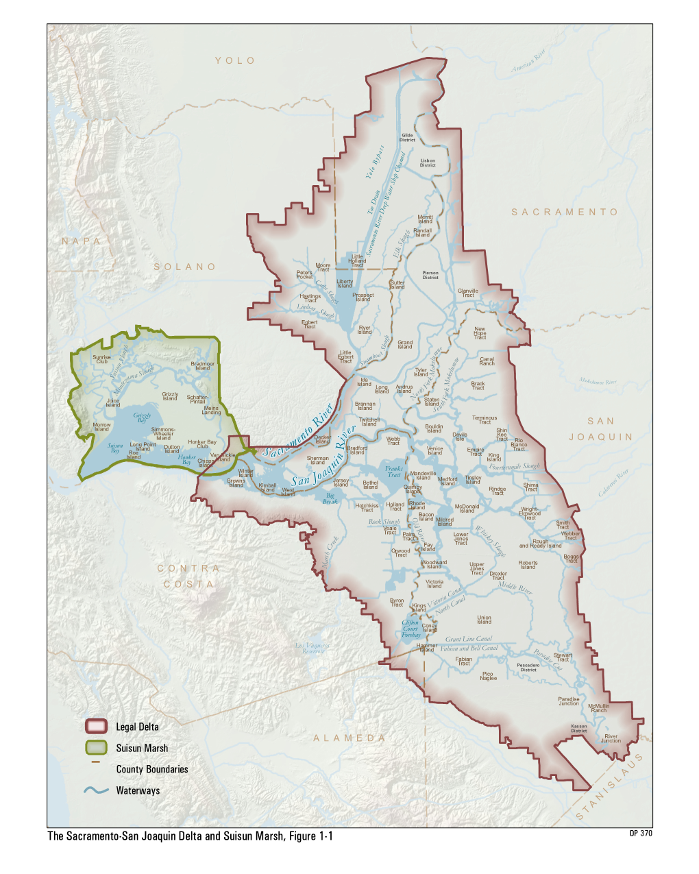 The Sacramento-San Joaquin Delta and Suisun Marsh, Figure 1-1 DP 370
