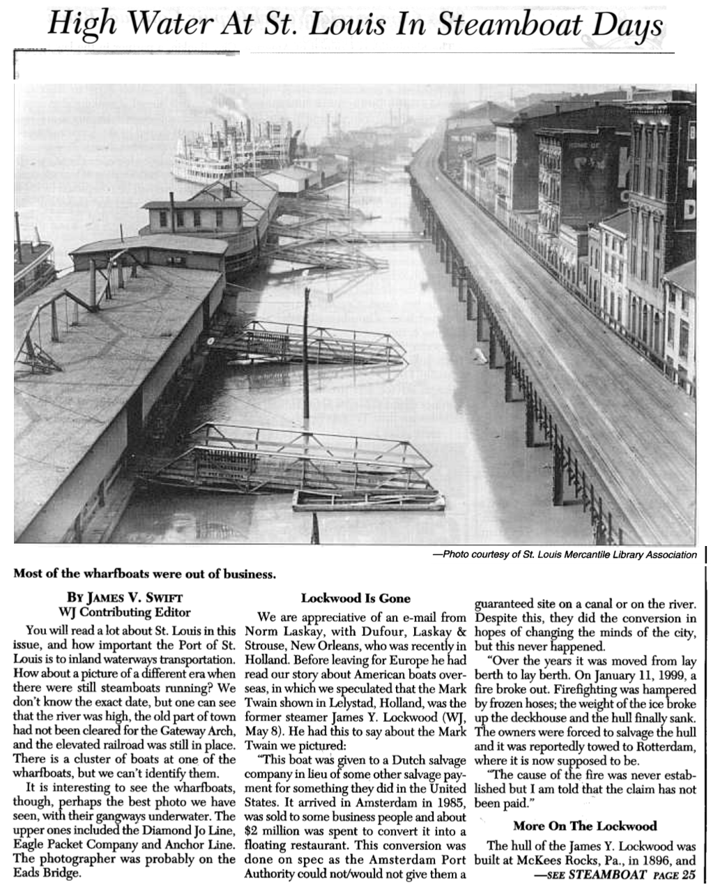 Iness. Steamboat (CONTINUED from PAGE 26) the Boat Was Completed at Marietta