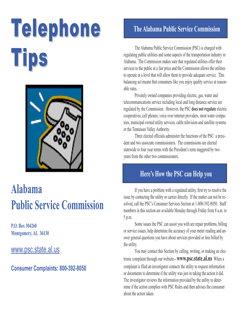 Consumer Telephone Tips