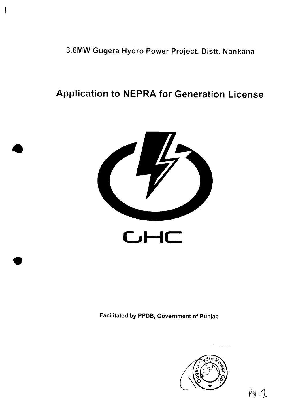 Application to NEPRA for Generation License