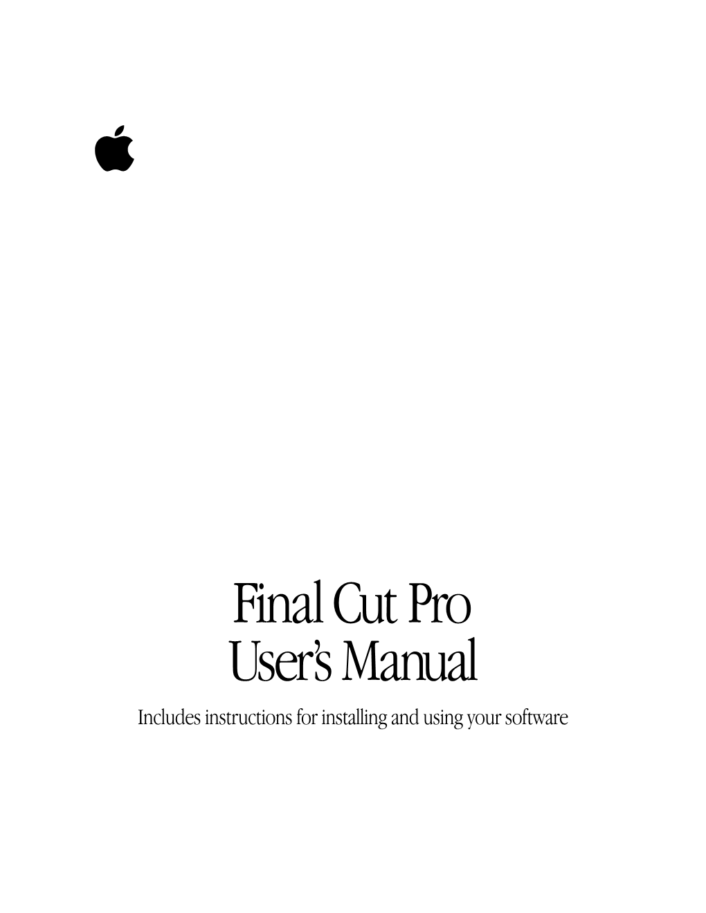 Final Cut Pro User's Manual