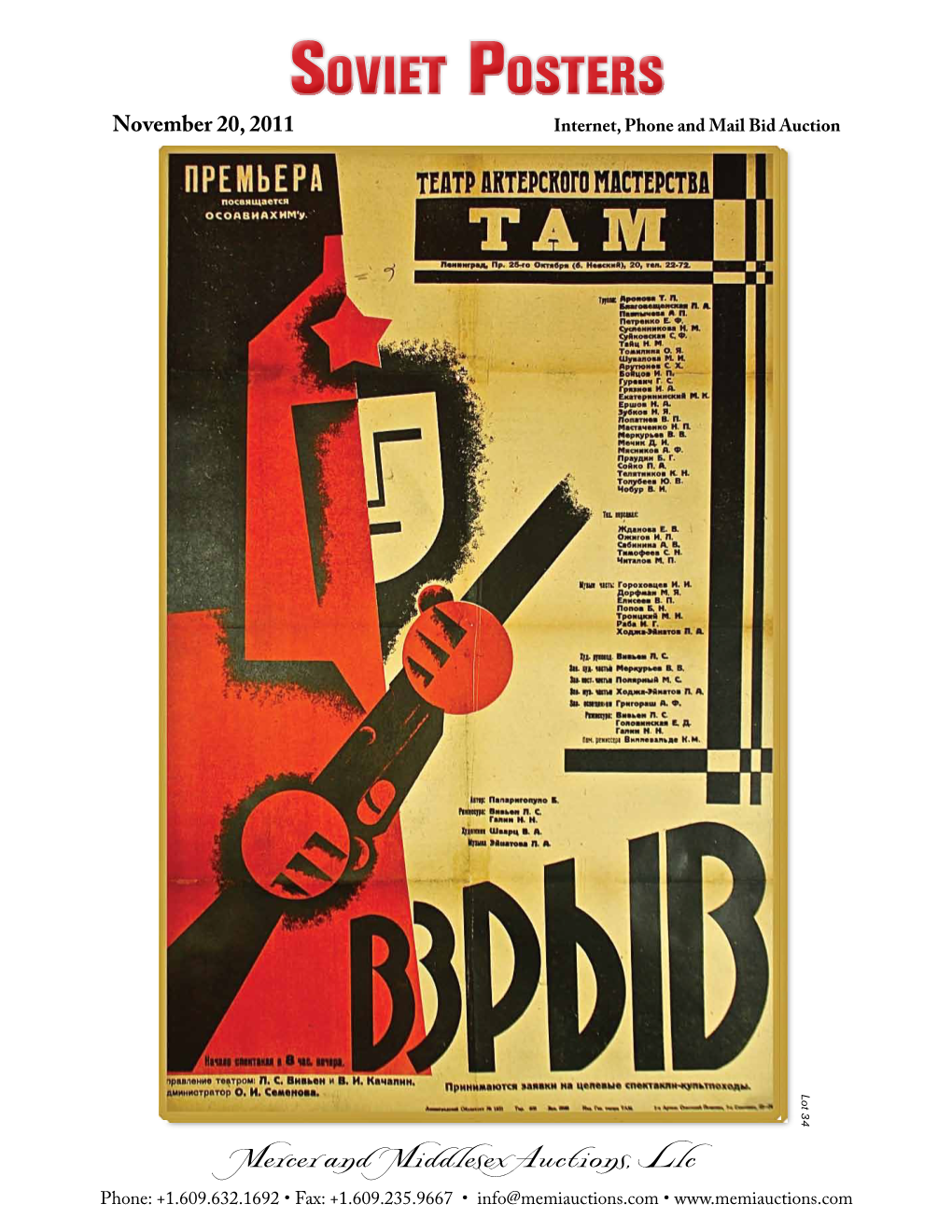 Soviet Posters November 20, 2011 Internet, Phone and Mail Bid Auction Lot 34