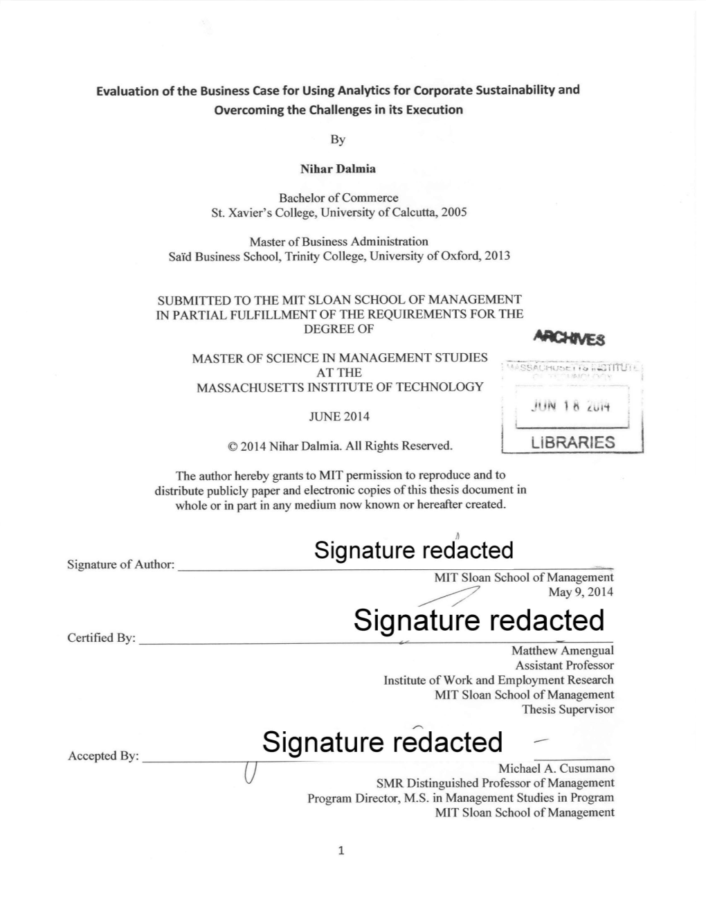 Signature Redacted Signature Redacted