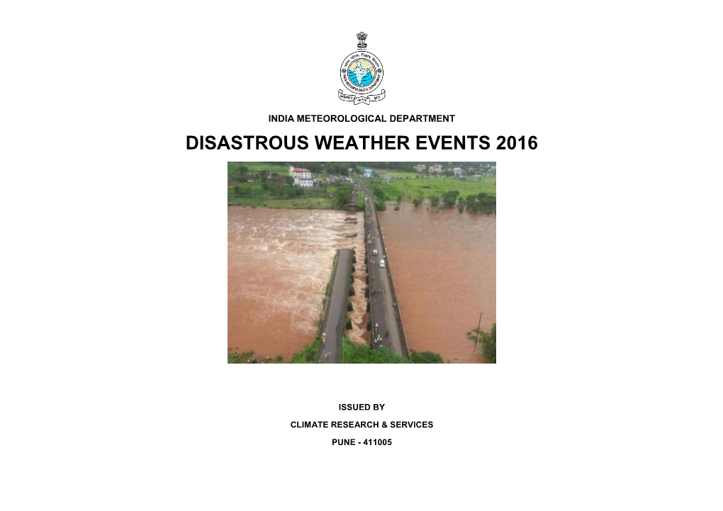 Disastrous Weather Events 2016