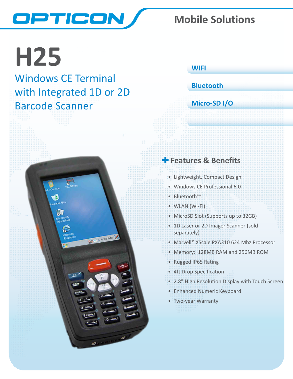 Mobile Solutions Windows CE Terminal with Integrated