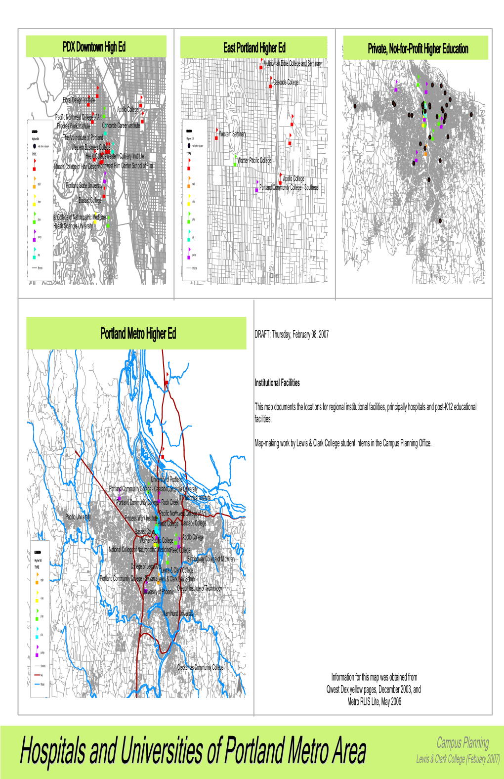 Hospitals and Universities of Portland Metro Area