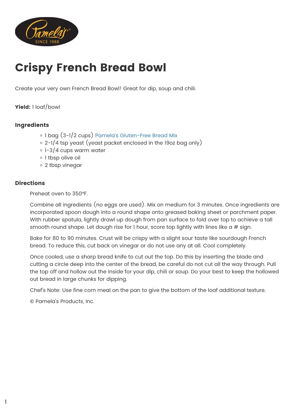 Crispy French Bread Bowl