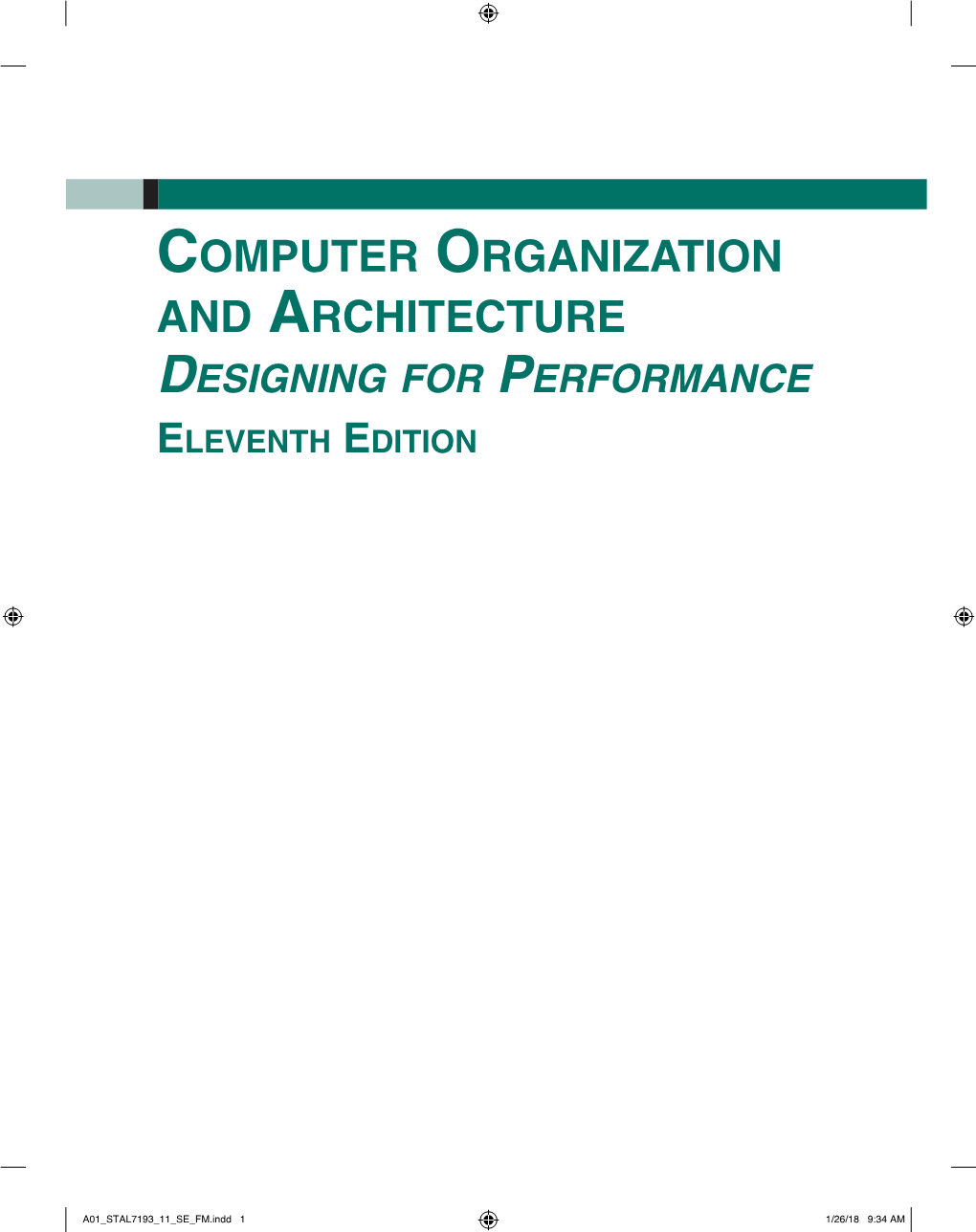 Computer Organization and Architecture Designing for Performance Eleventh Edition