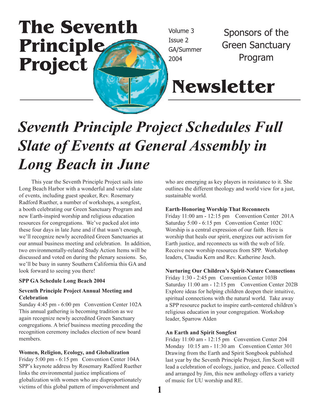 The Seventh Principle Project Newsletter