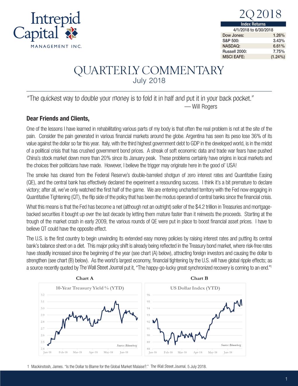 2Q 2018 Quarterly Commentary