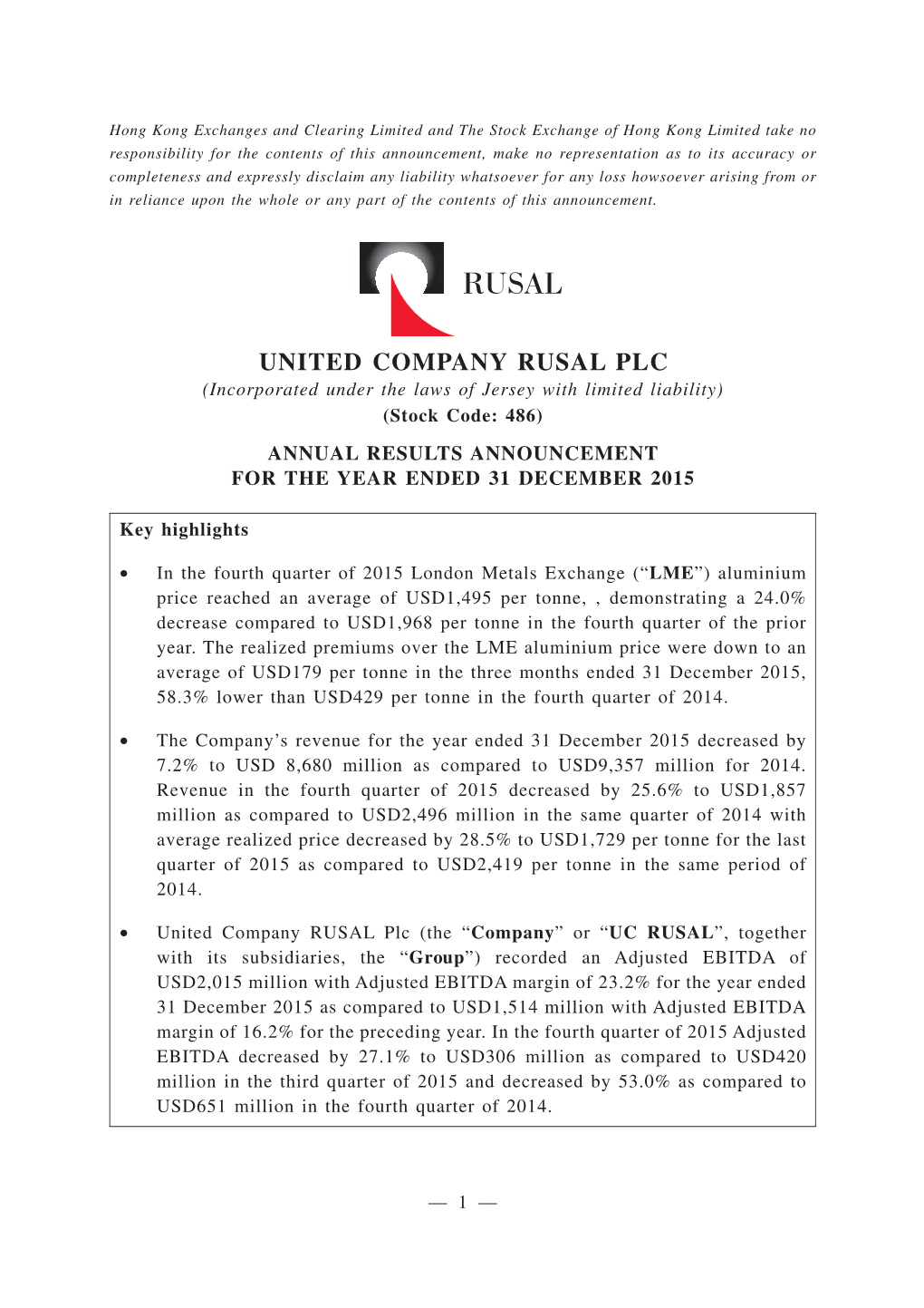 United Company Rusal