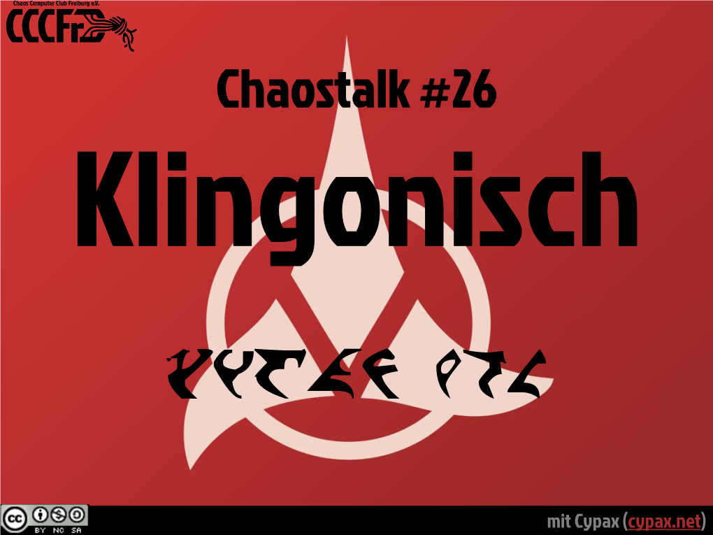 Chaostalk #26 Klingonisch