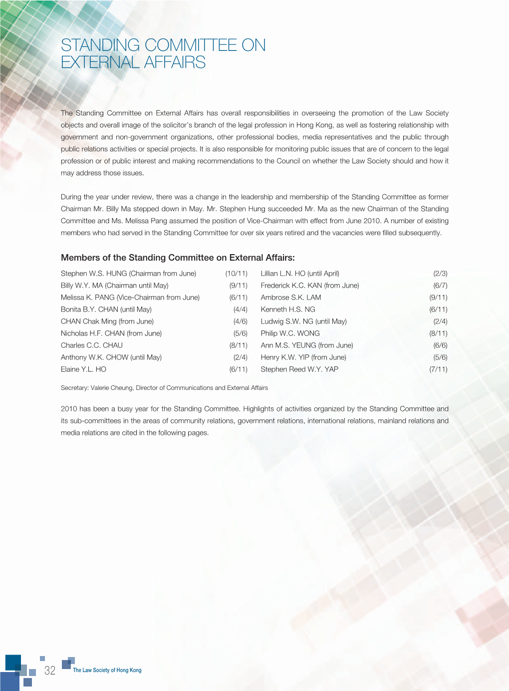 Standing Committee on External Affairs