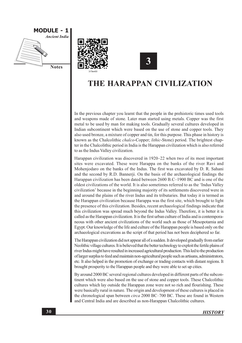 3. the Harappan Civilization