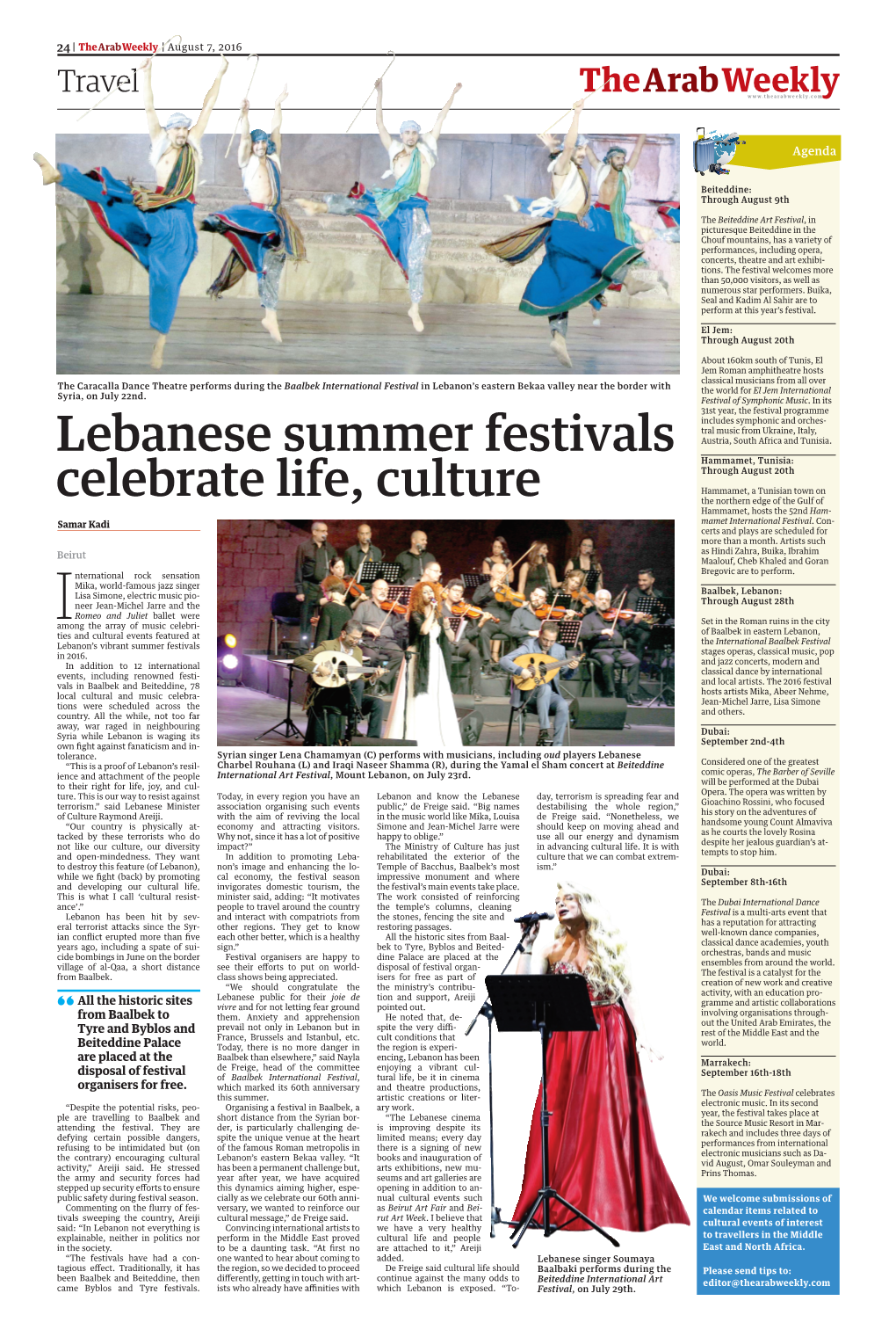 Lebanese Summer Festivals Celebrate Life, Culture