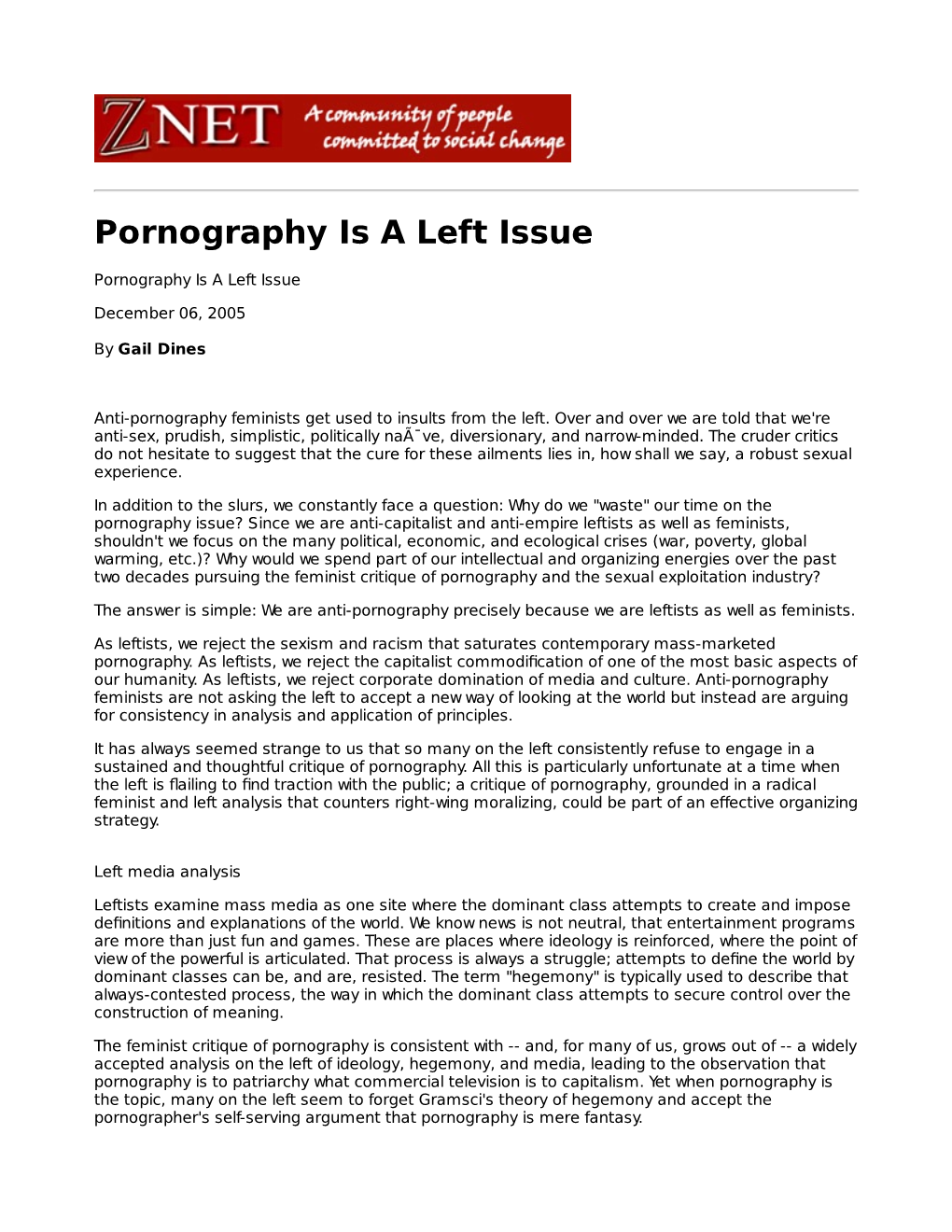 Pornography Is a Left Issue