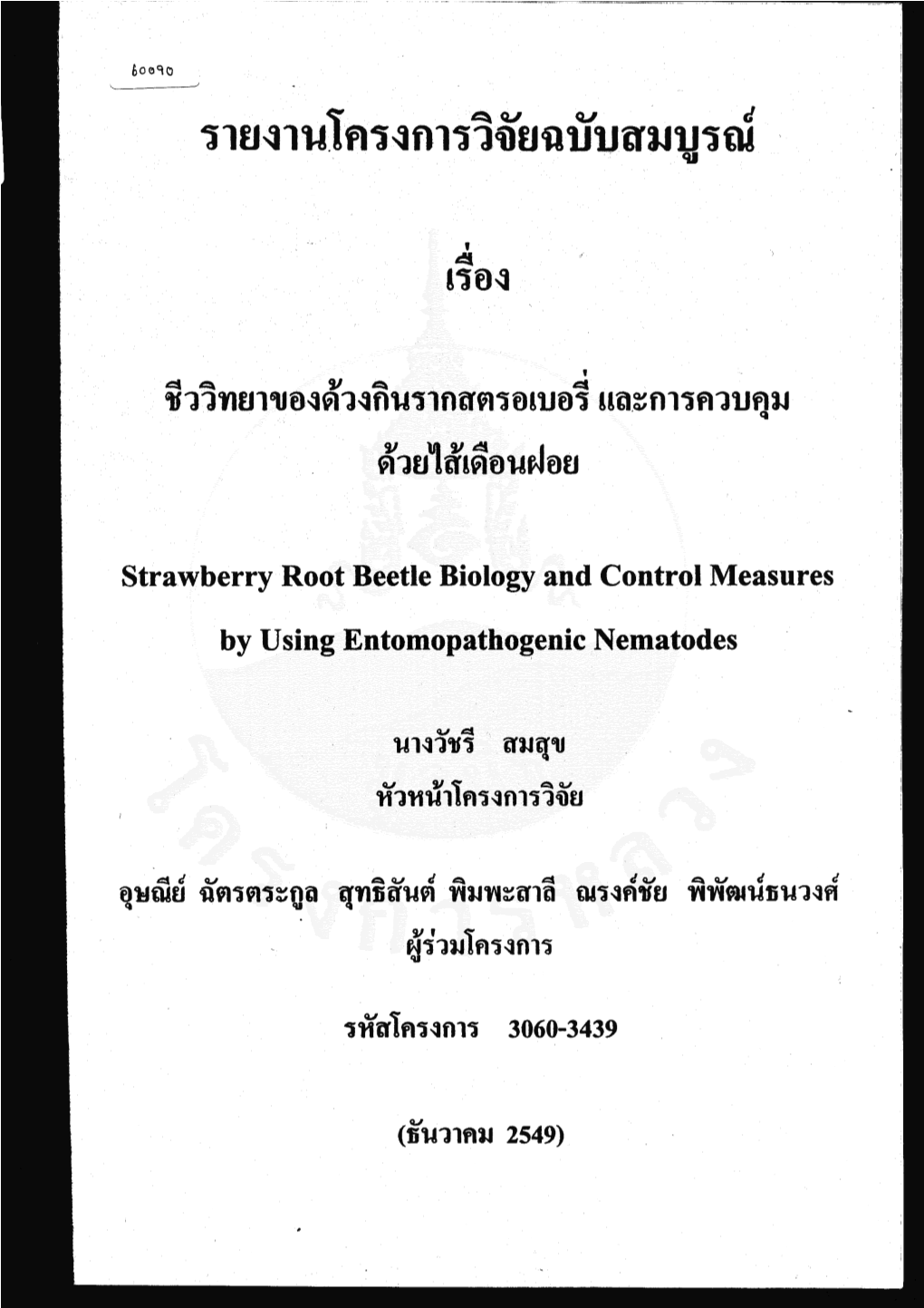 Strawberry Root Beetle Biology and Control Measures by Using Entomopathogenic Nematodes