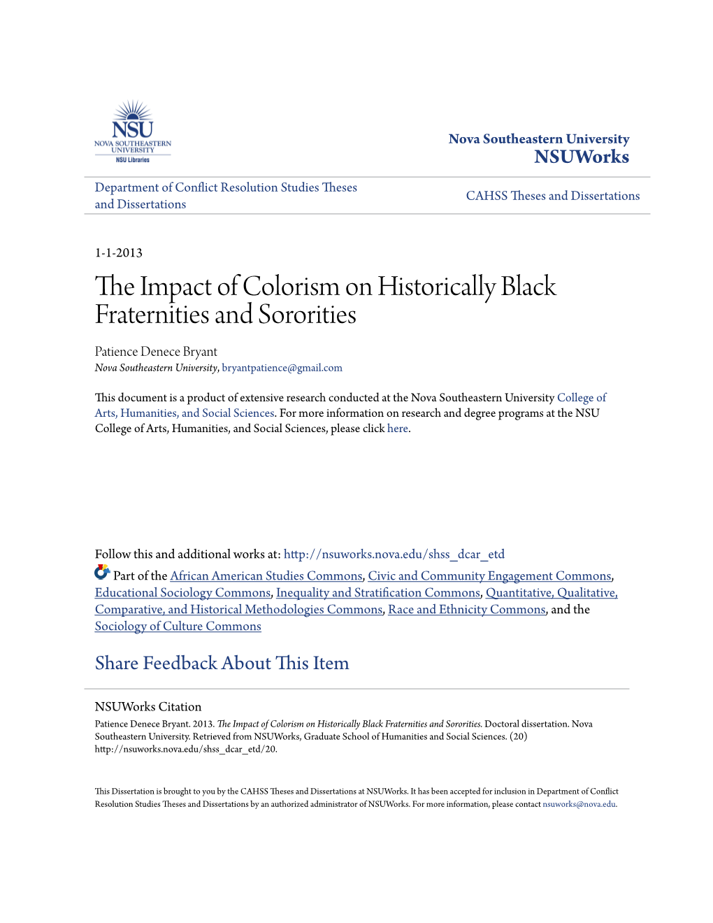 The Impact of Colorism on Historically Black Fraternities and Sororities