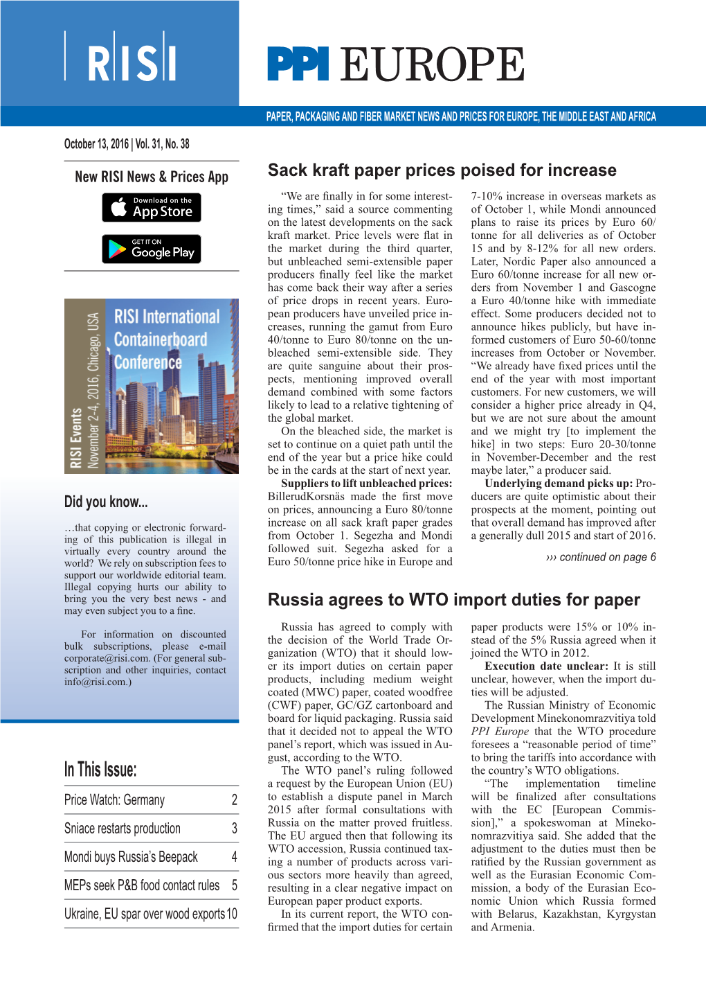 In This Issue: the WTO Panel’S Ruling Followed the Country’S WTO Obligations