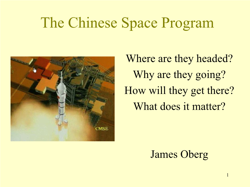 PPT Presentation on China Space Strategy