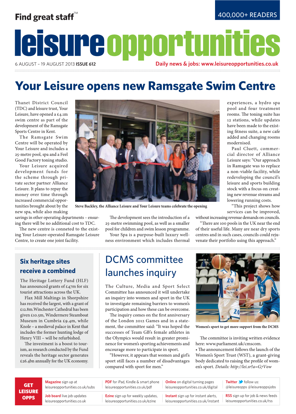 Leisure Opportunities 6Th August 2013 Issue