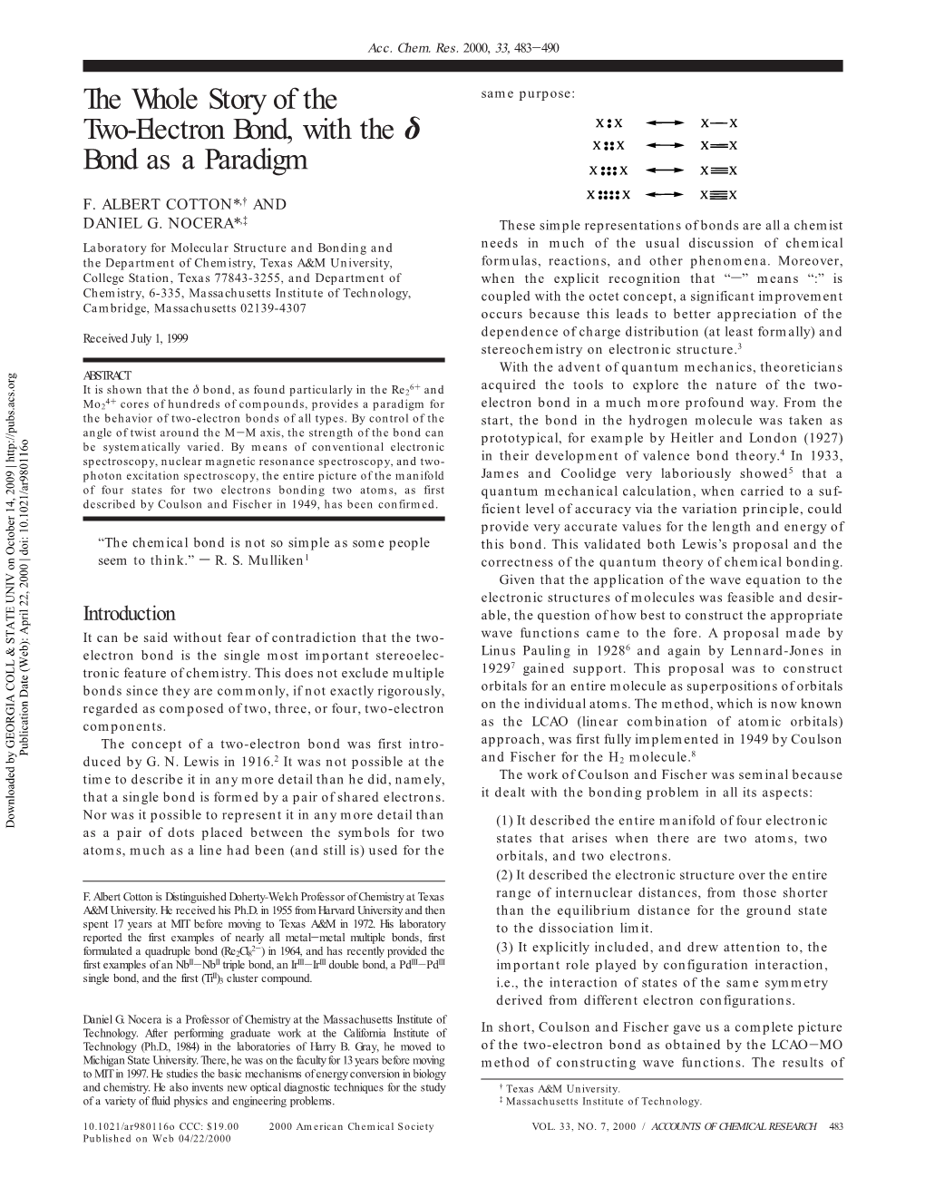 The Whole Story of the Two-Electron Bond, with the Delta Bond As A