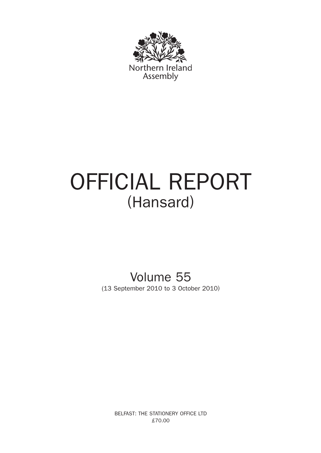 Official Report (Hansard)