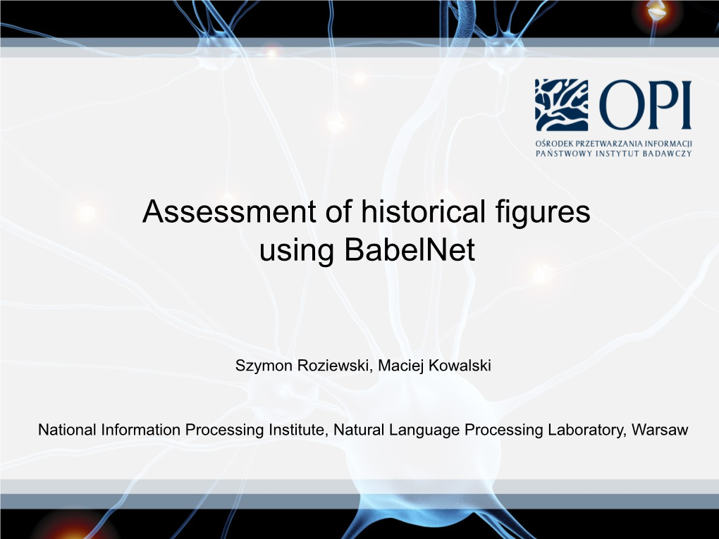 Assessment of Historical Figures Using Babelnet