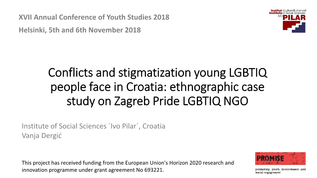 Zagreb Pride LGBTIQ NGO and ´Conflicted´ Youth in Croatia
