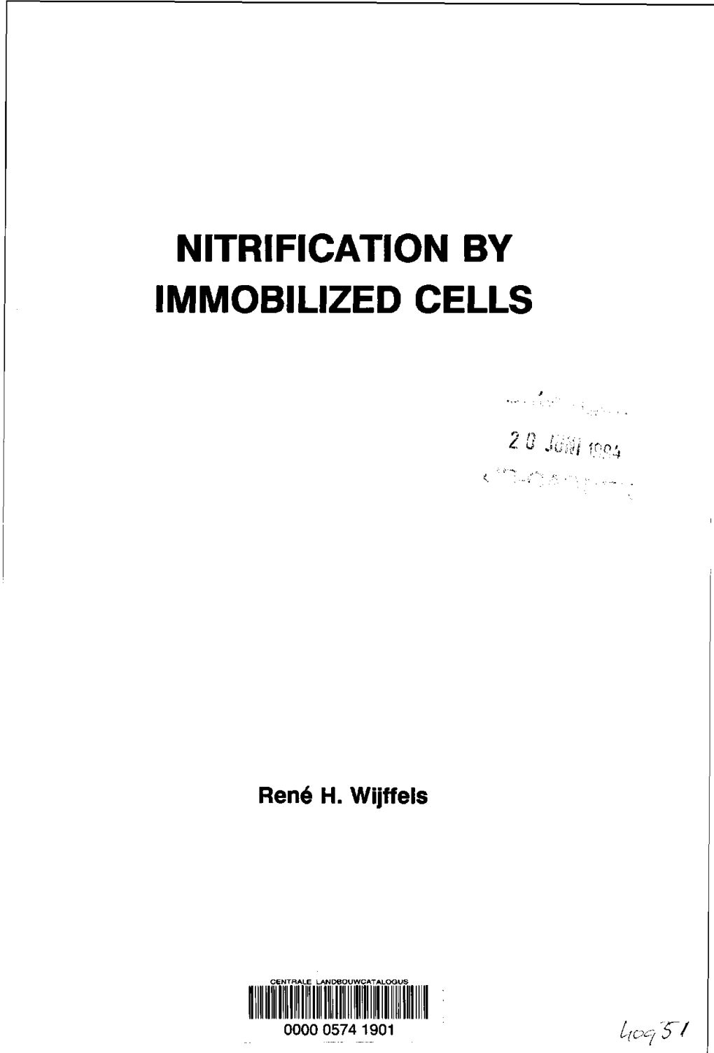 Nitrification by Immobilized Cells