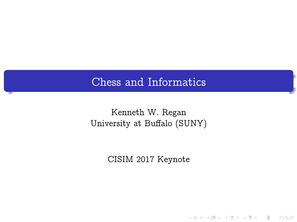 Chess and Informatics