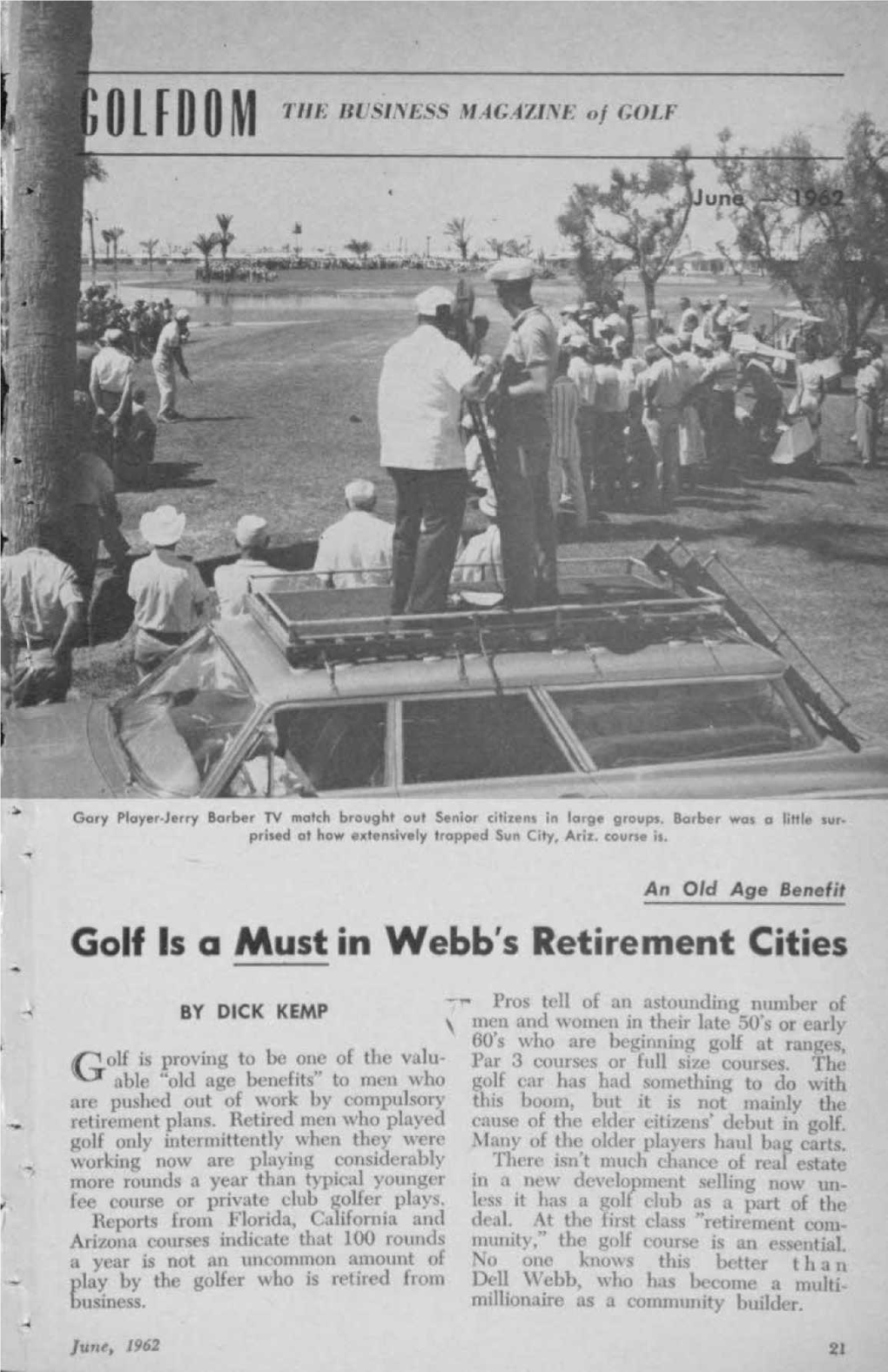 Golf Is a Must in Webb's Retirement Cities