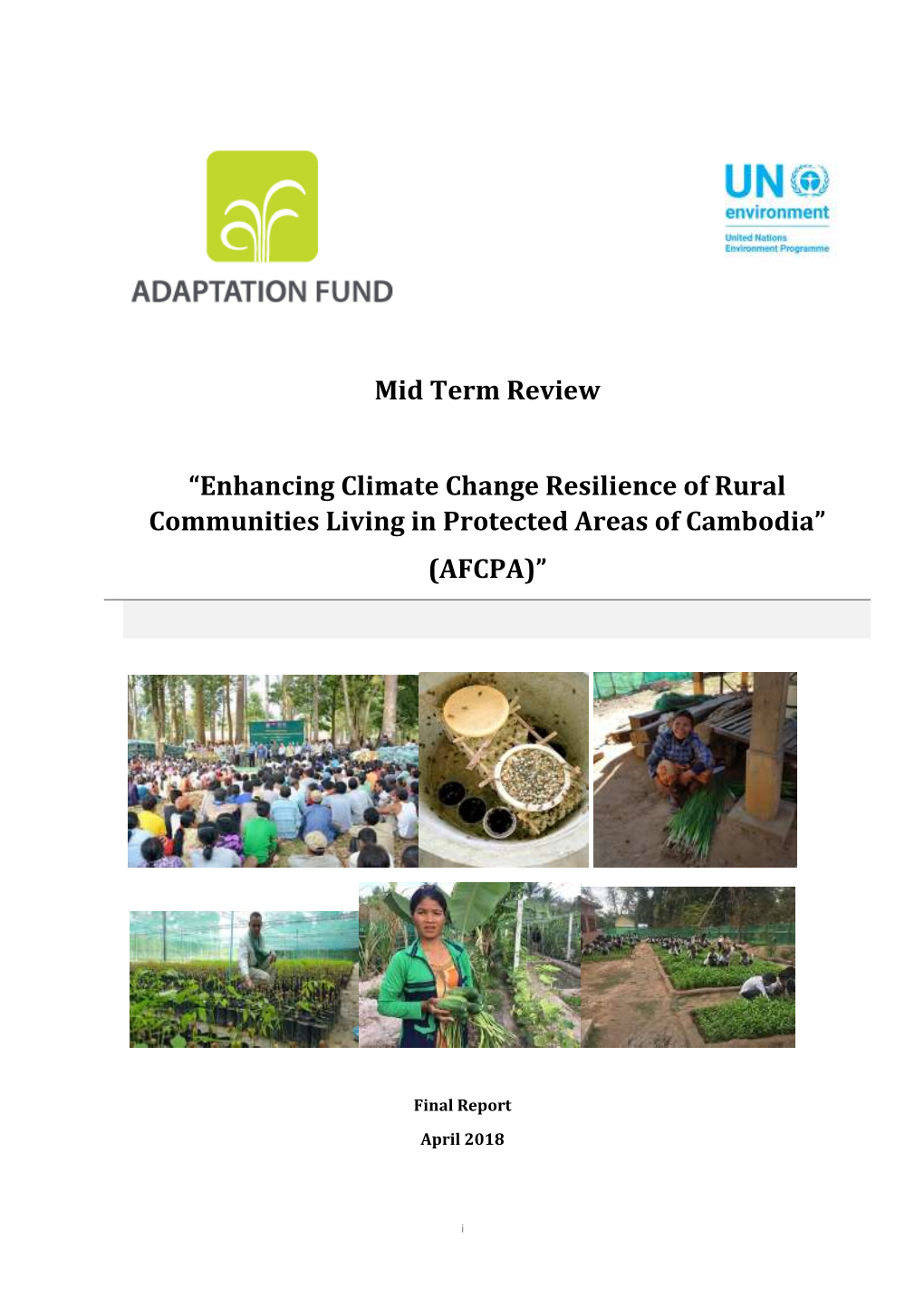 Mid Term Review “Enhancing Climate Change Resilience of Rural