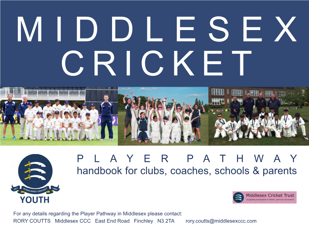 P L a Y E R P a T H W a Y Handbook for Clubs, Coaches, Schools & Parents