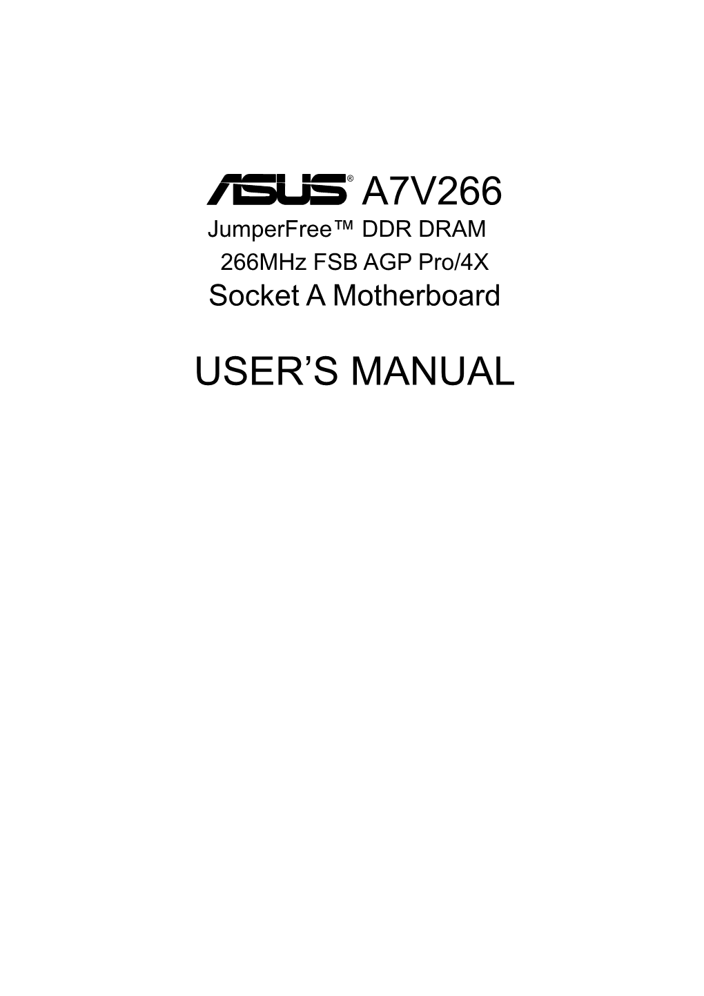 ® A7v266 User's Manual