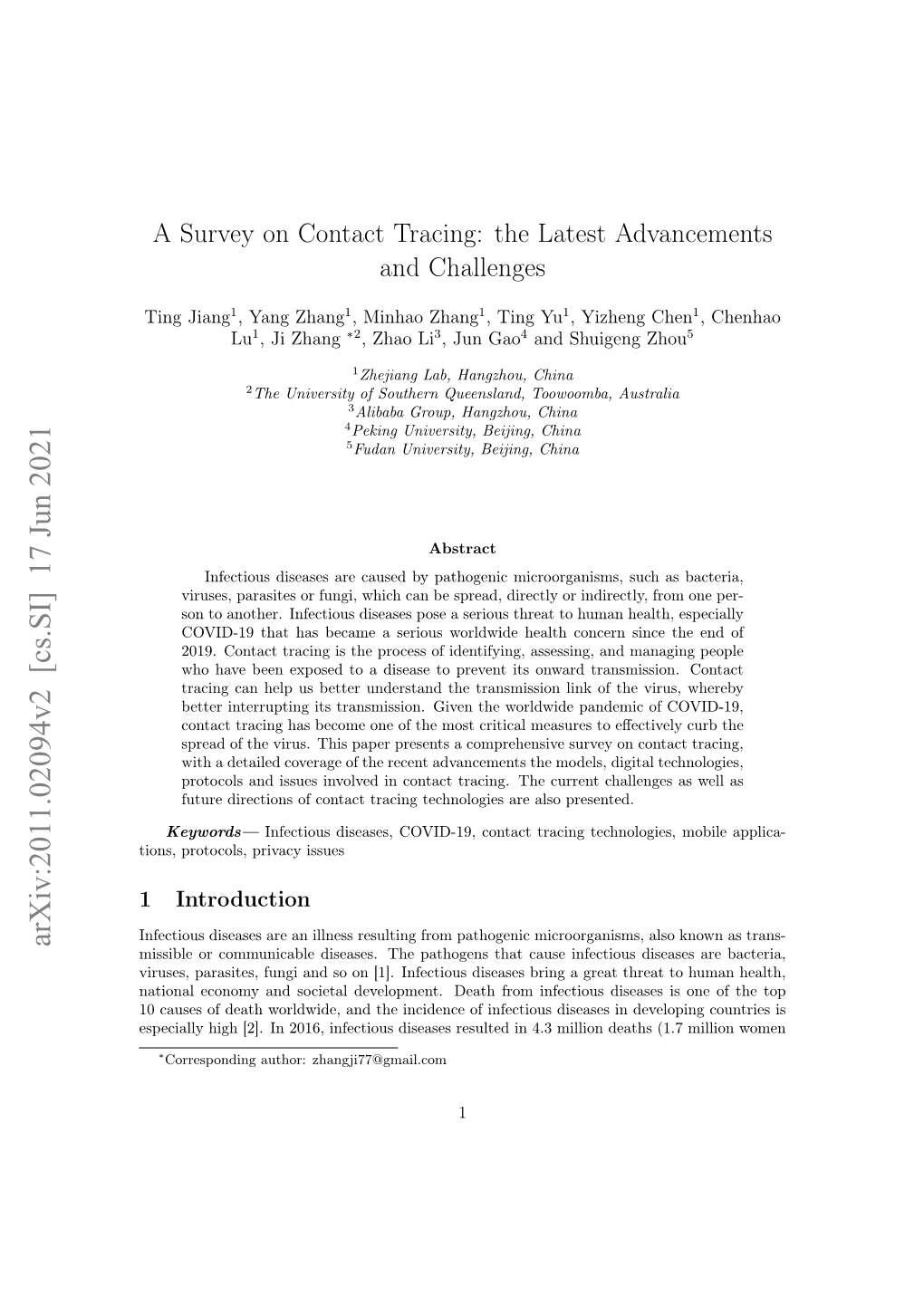 Arxiv:2011.02094V2 [Cs.SI] 17 Jun 2021 Missible Or Communicable Diseases