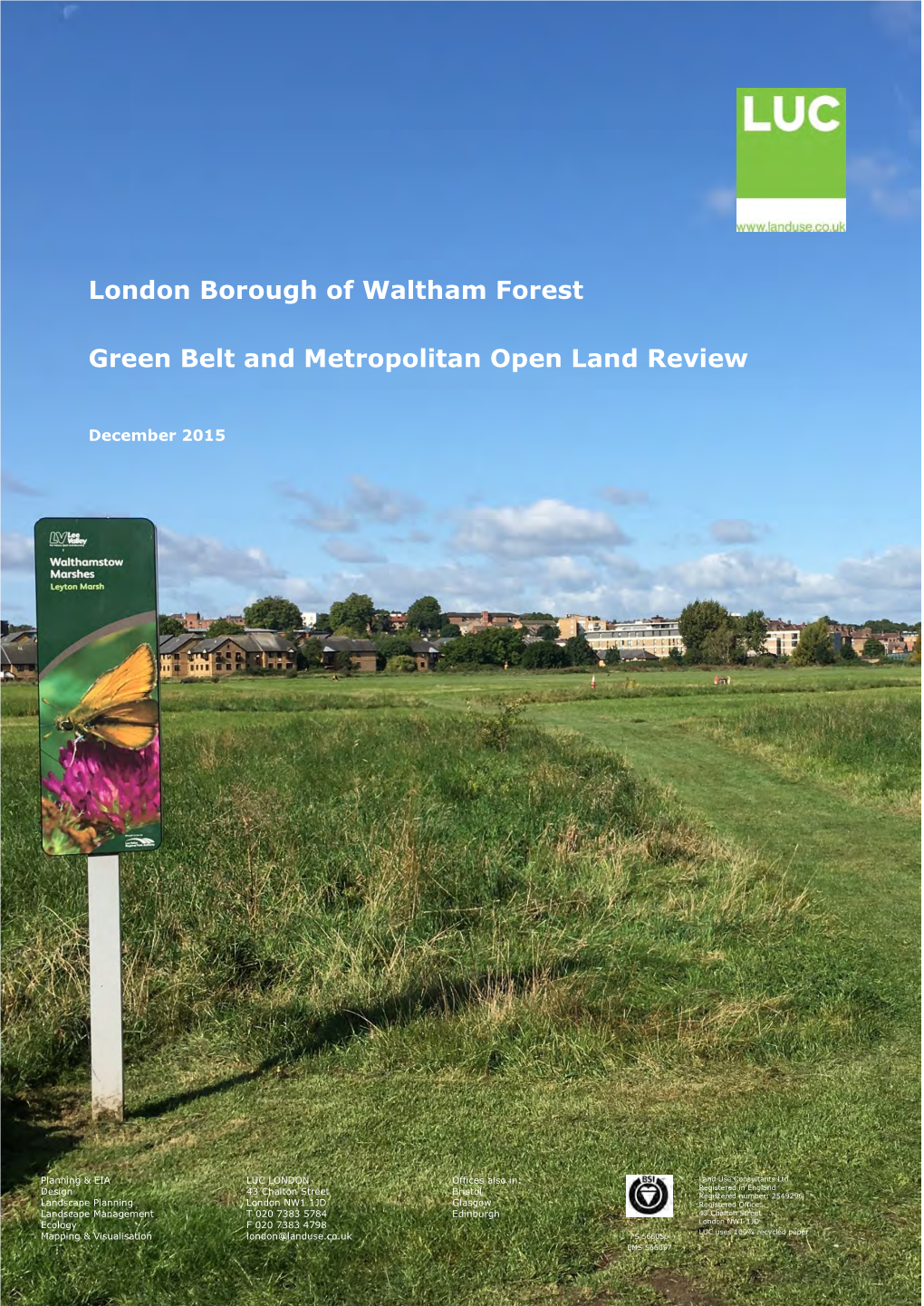 London Borough of Waltham Forest Green Belt and Metropolitan Open Land Review
