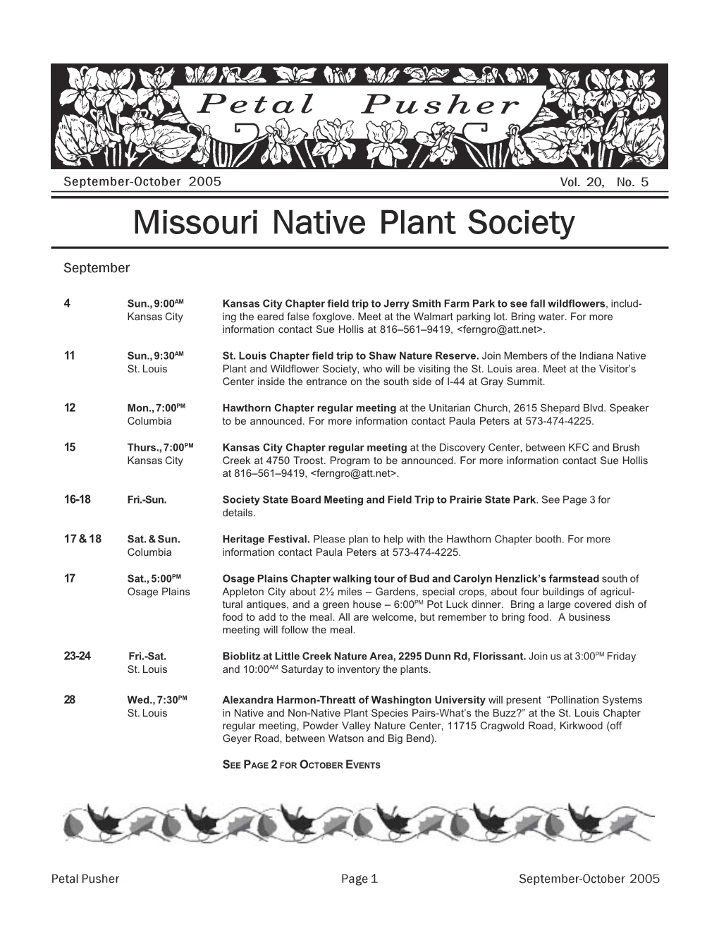 Missouri Native Plant Society